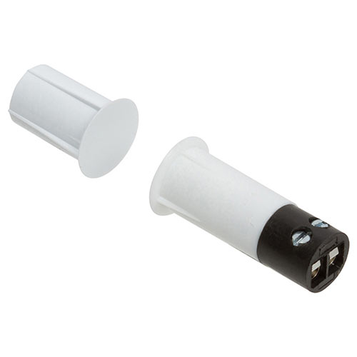 Nascom NC1175TW/ST Recessed 3/8 in. Stubby Terminal Press Fit Switch/Magnet Set, White