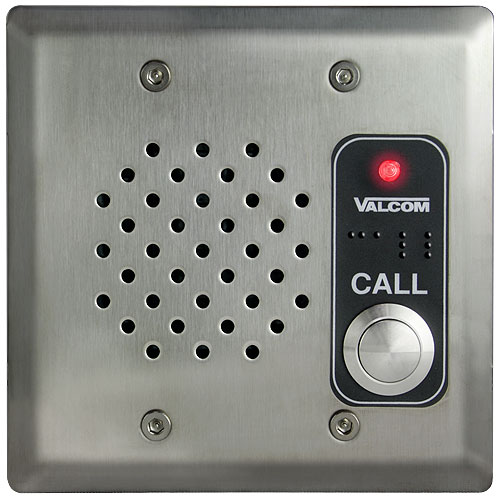 Valcom VIP-172AL-VRSS IP Intercom Doorplate Speaker Vandal-Resistant with LED, Stainless Steel
