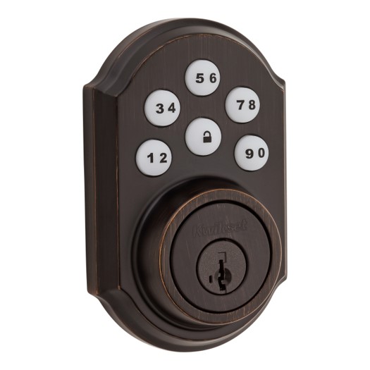 Kwikset 916 Smartcode Contemporary Electronic Deadbolt with Z-Wave Technology  - Venetian Bronze