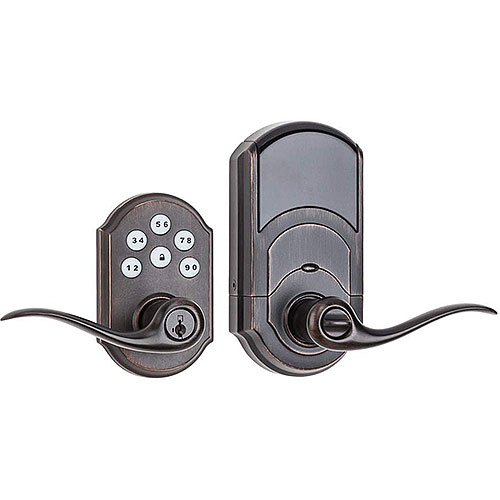 Kwikset 99120-038 Electronic Door Lever with Z-Wave SmartCode, Venetian Bronze