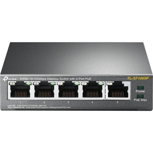 TP-Link 5-Port 10/100Mbps Desktop Switch with 4-Port PoE