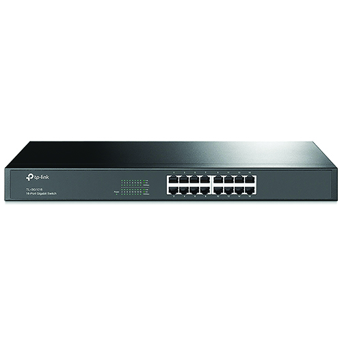 TP-LINK TL-SG1016 10/100/1000Mbps 16-Port Gigabit 19-inch Rackmountable Switch, 32Gbps Capacity