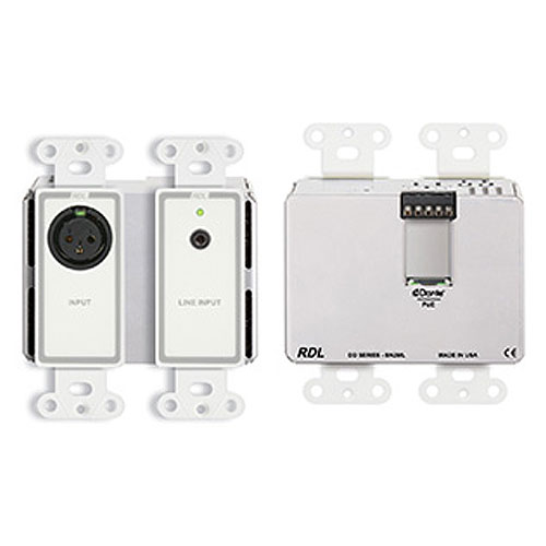 Wall-Mounted Bi-Directional Mic/Line Dante Interfa