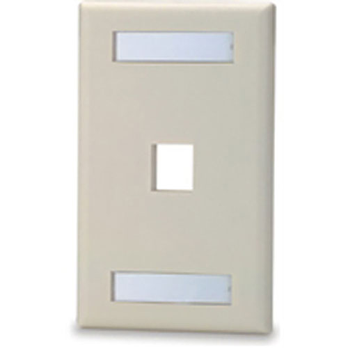 1-Port Single Gang Keystone Faceplate W