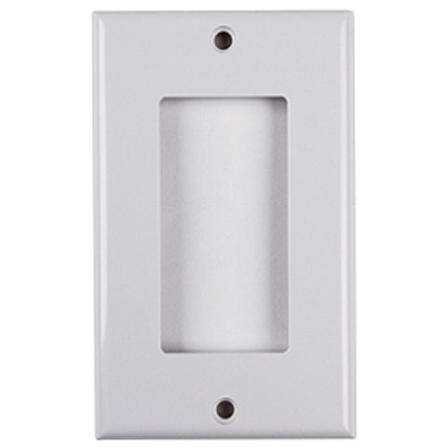 HellermannTyton FPR-W Rectangular Decorator Faceplate, ABS 94V-0, White, 1/pkg