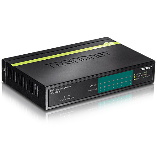 TRENDnet 8-port Gigabit GREENnet PoE+ Switch