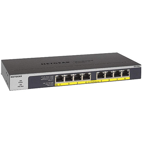Netgear 8-Port PoE/PoE+ Gigabit Ethernet Unmanaged Switch (GS108LP)